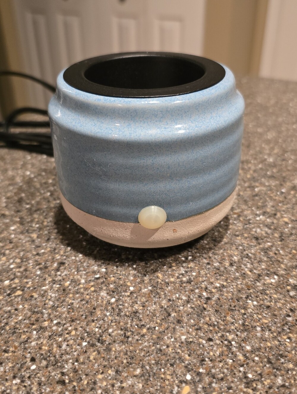 Ceramic Electric Wax Warmer in Light Blue and Cream